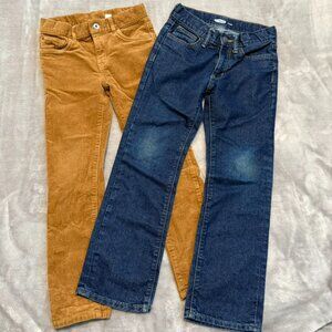 Boys Bundle Size 8 Pants Set Children’s Place Tan Corduroy Old Navy Straight Jea